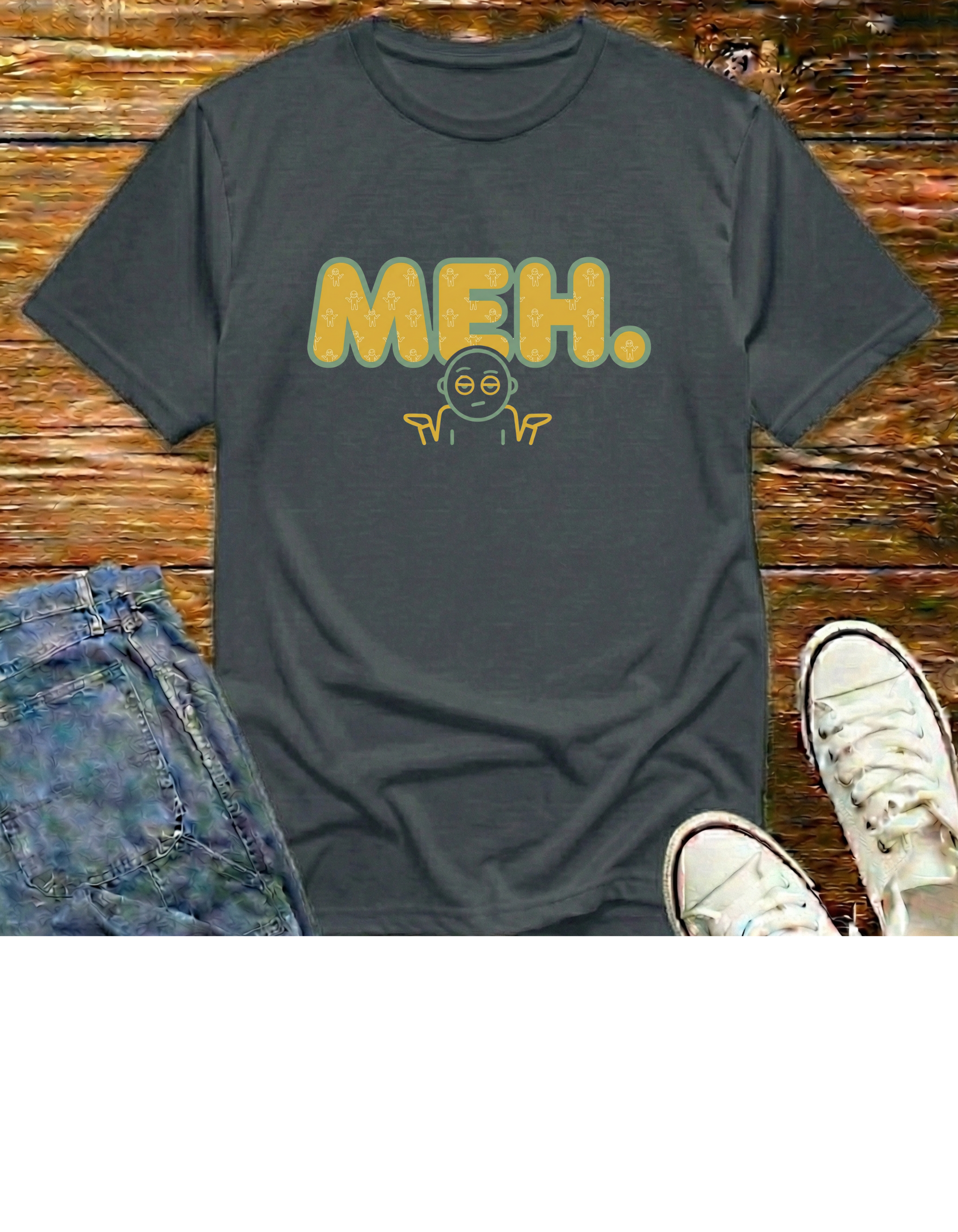Meh. Funny Graphic T-Shirt