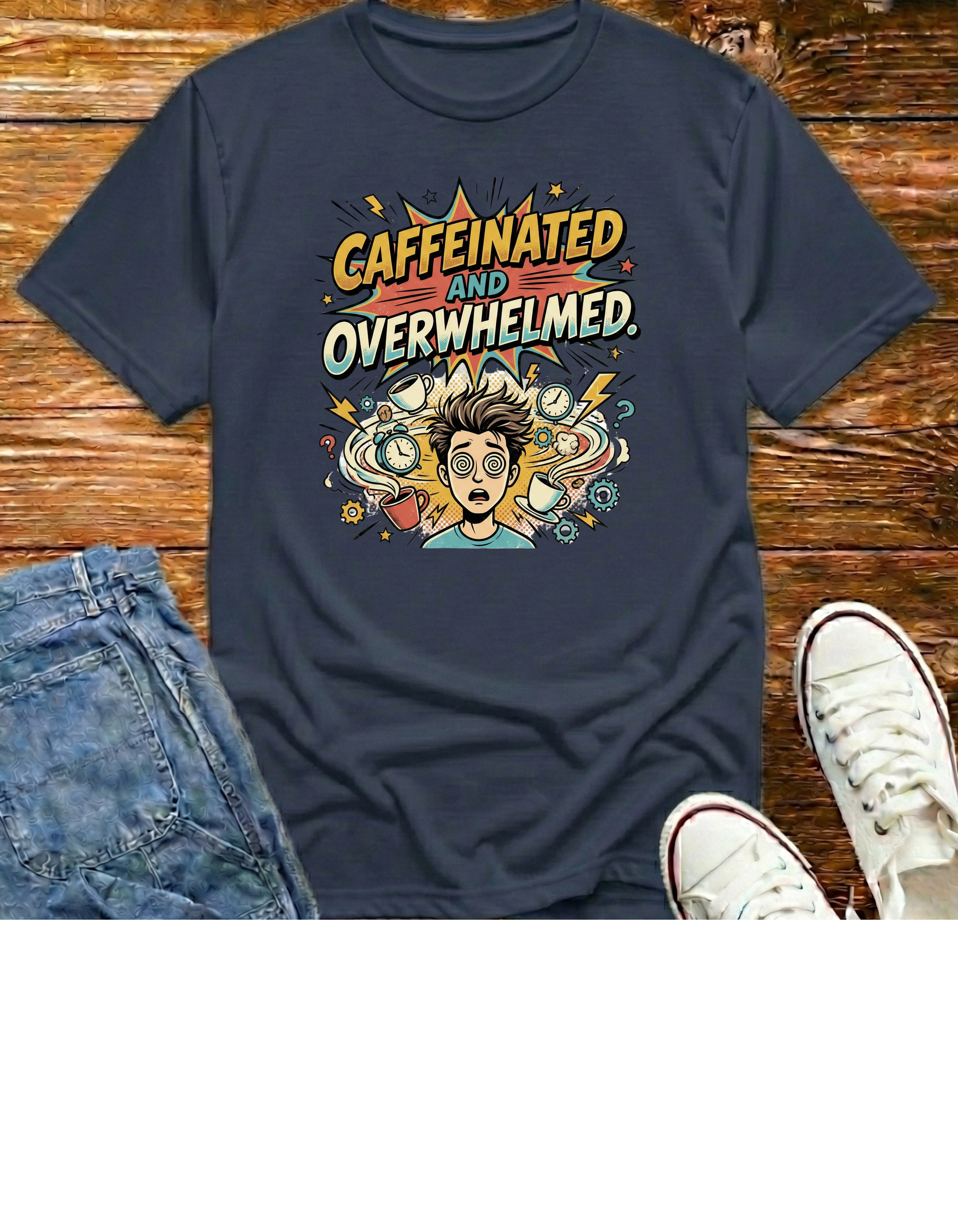 Caffeinated and Overwhelmed T-Shirt