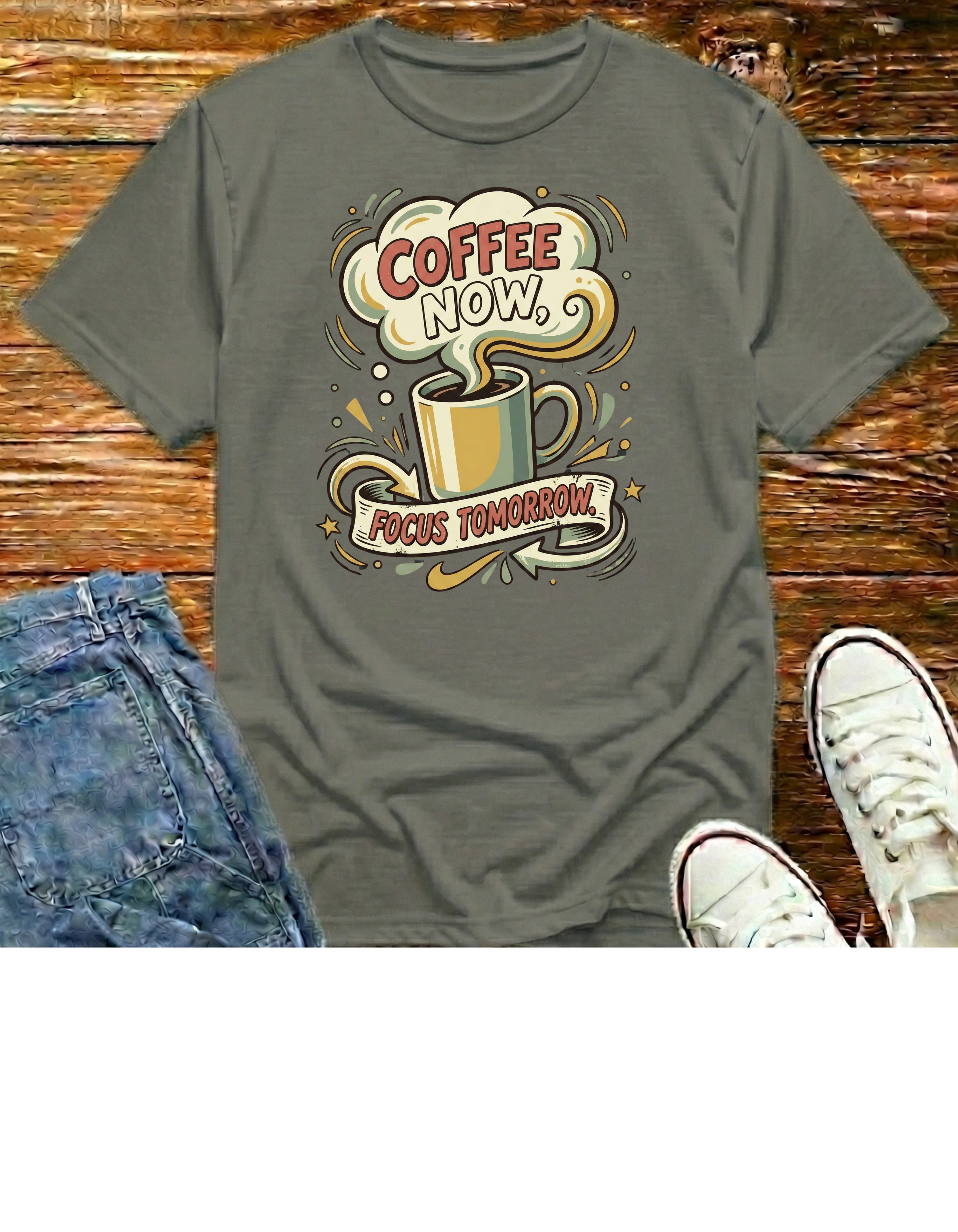Coffee Now, Focus Tomorrow T-Shirt