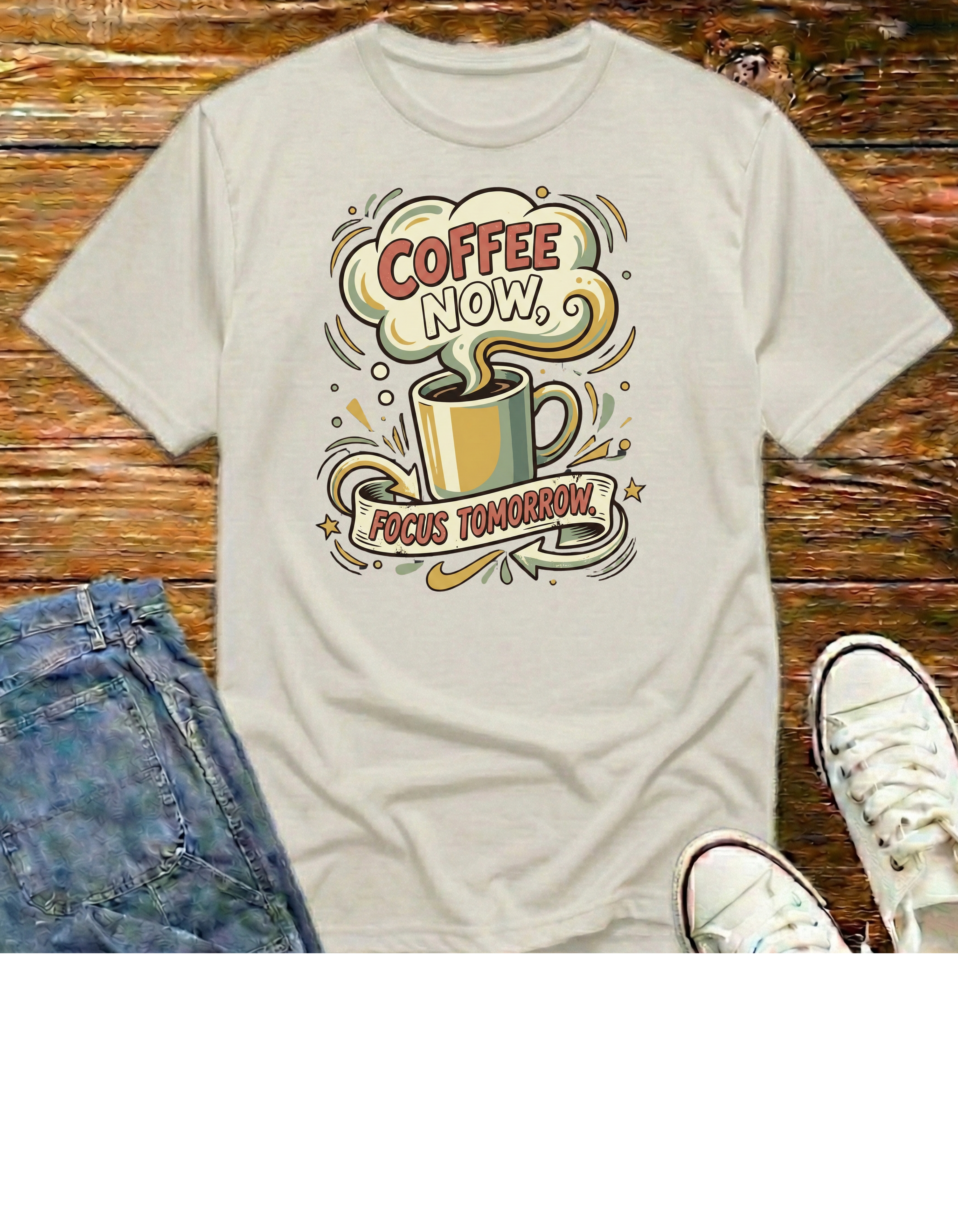 Coffee Now, Focus Tomorrow T-Shirt