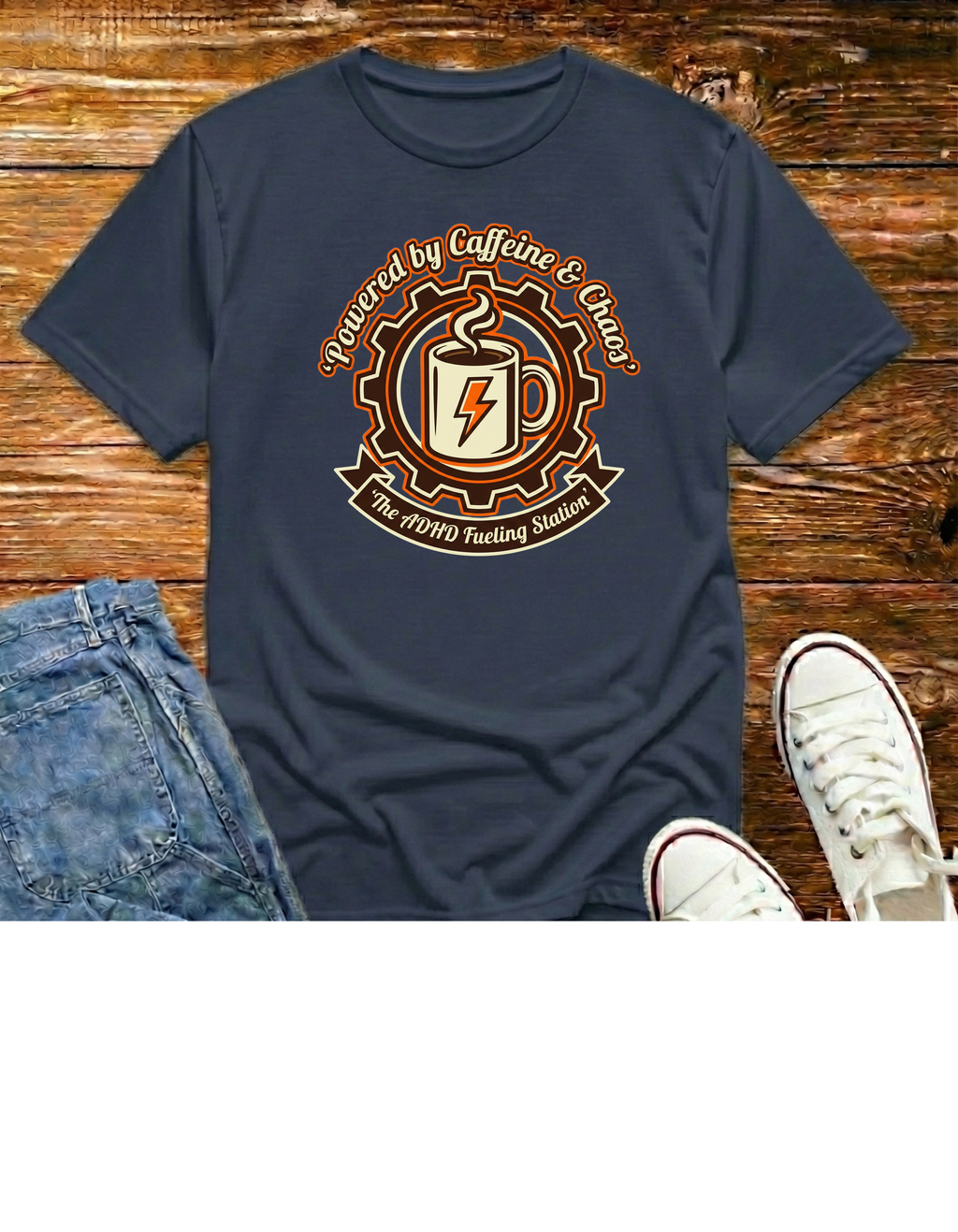 Powered by Caffeine & Chaos T-Shirt