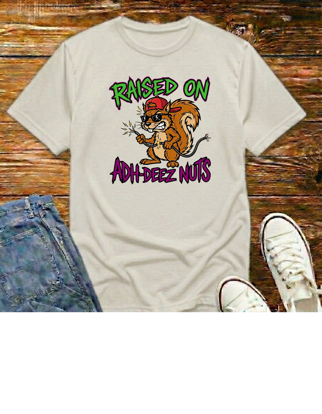 Raised On Adhdeez Nuts T-Shirt